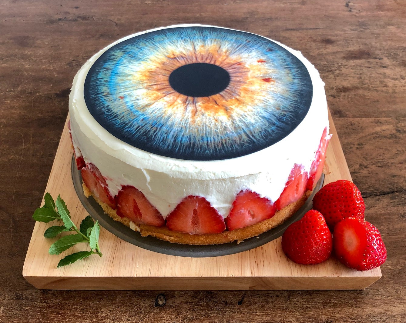 Fotokuchen, Realistisch, Auge, Lebensmitteldruck, Kuchendruck, Kuchenverzierung