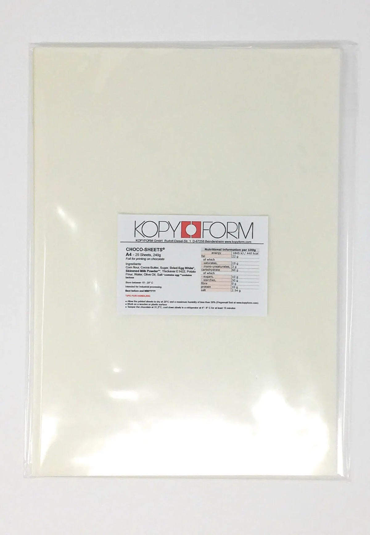 Choco Sheets Choco Sheets® – Schokoladen-Transferfolie zum Bedrucken